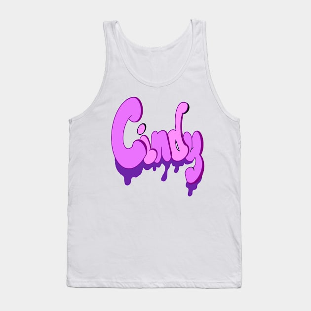 Top 10 best personalised gifts Cindy purple drips personalised personalized  custom name Cindy Tank Top by Artonmytee